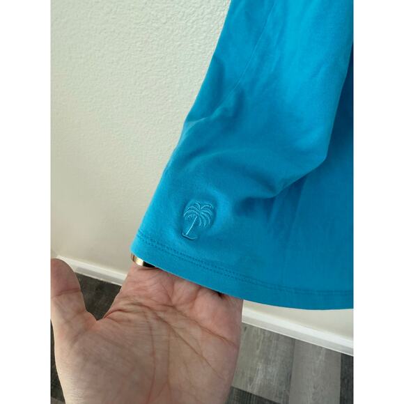 Lilly Pulitzer Blue Basic Scoop Neck Tank Top Size Medium - Picture 5 of 5